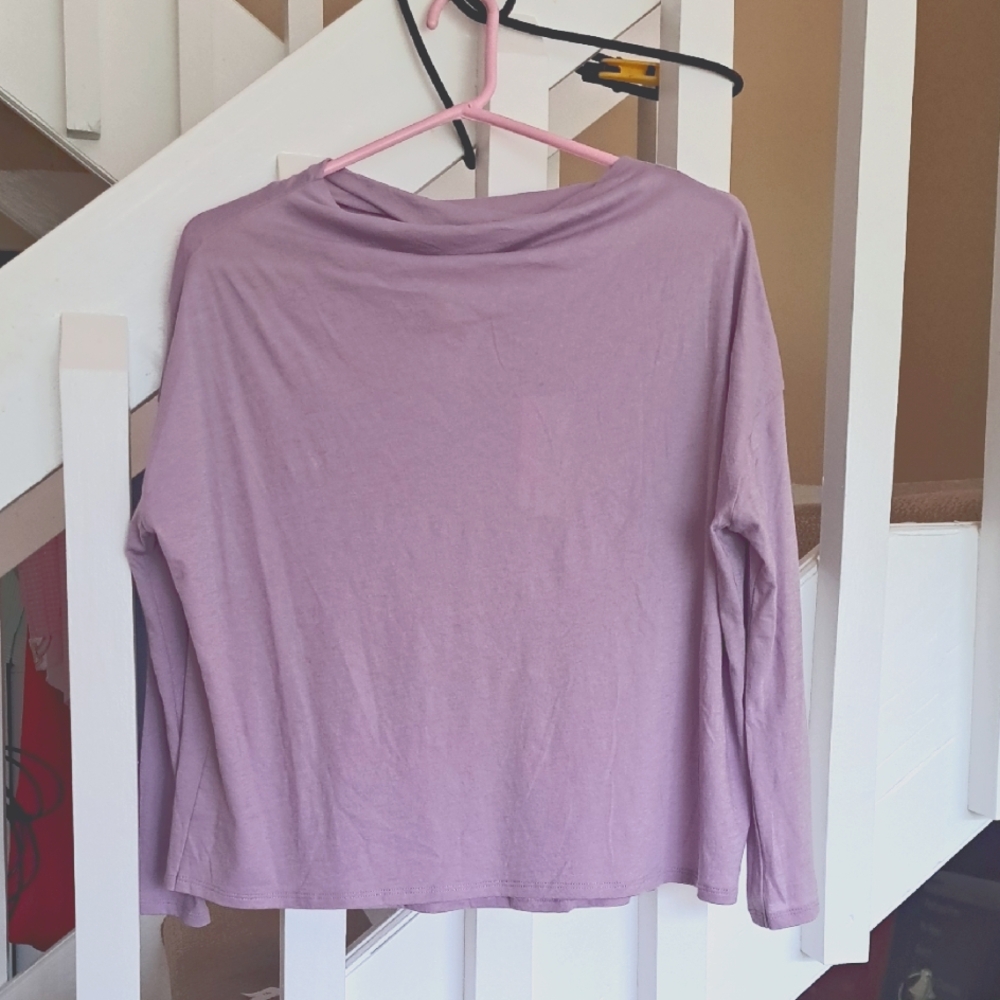 Vince NWT Lavender Boatneck Dolman Sleeve Poma Cotton  Top SzXXS